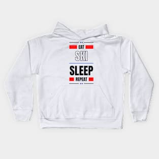 Eat Sleep Ski Repeat Kids Hoodie